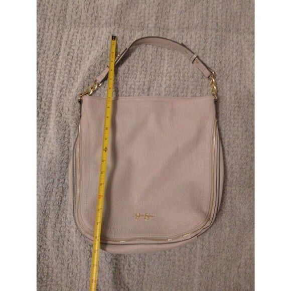 Jessica Simpson Hobo Bag Gray Boho Hippie Classic - Picture 5 of 8